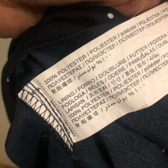 Mango navy polka dot dress with frill sleeves - Picture 3 of 3